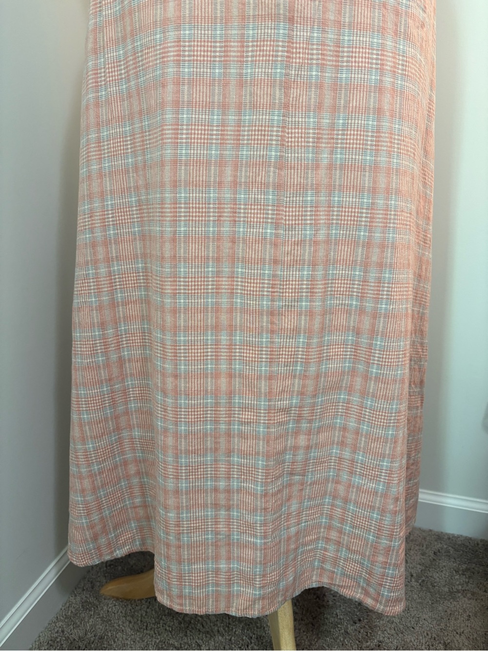 Plaid Maxi Skirt with Side Slit - Picture 9 of 12